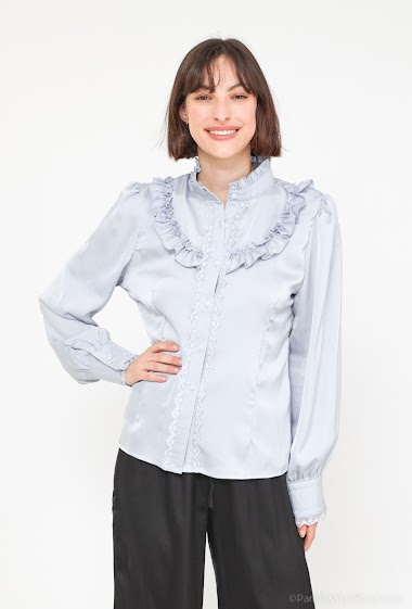 Wholesaler LUZABELLE - Ruffled bib shirt