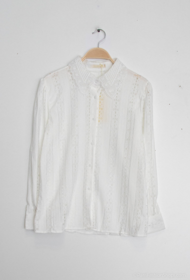 Mayorista LUZABELLE - Camisa de encaje de gasa de algodón