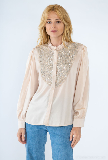 Wholesaler LUZABELLE - Sequined Poplin Shirt