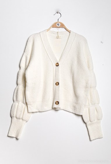 Wholesaler LUZABELLE - Cardigan with puff sleeves