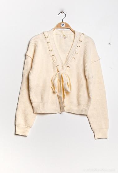 Wholesaler LUZABELLE - Cropped cardigan with lace-up