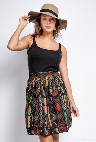 Wholesaler LUZABELLE - Ethnic print skirt
