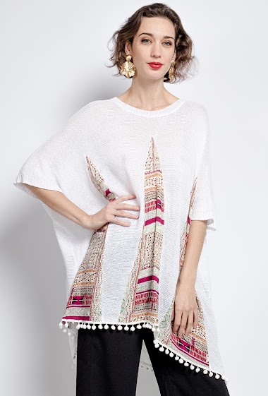 Wholesaler LUZABELLE - Loose print sweater