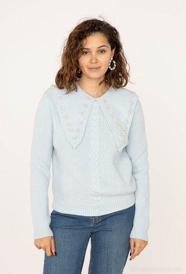 Wholesaler LUZABELLE - Jumper with beaded collar
