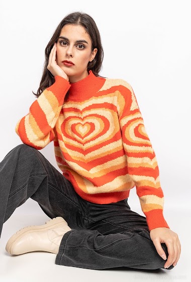 Wholesaler LUZABELLE - Sweater with heart pattern