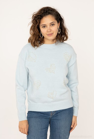 Wholesaler LUZABELLE - Jumper with pearl heart