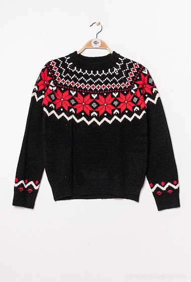 Wholesaler LUZABELLE - Geometric print knit sweater