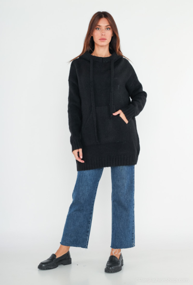 Grossiste LUZABELLE - Pull Femme Sweater à Capuche Pull Chaud Sweat-Shirt en Polaire Hoodie