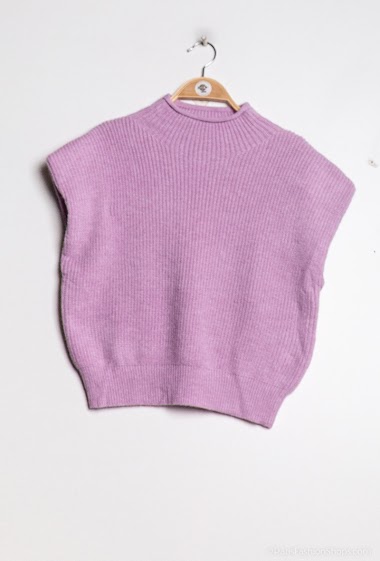 Wholesaler LUZABELLE - Sleeveless sweater with padded shoulder