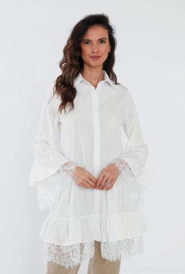 Grossiste LUZABELLE - Robe chemise avec dentelle