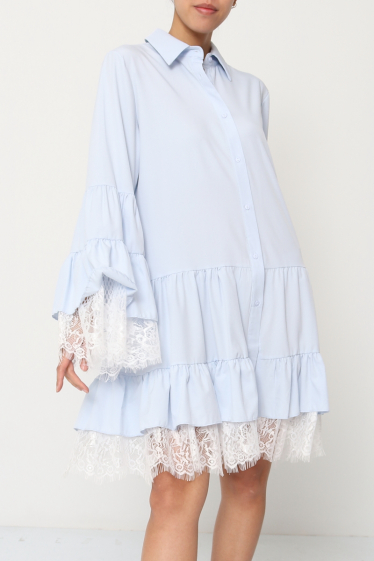 Wholesaler LUZABELLE - Shirt dress with lace