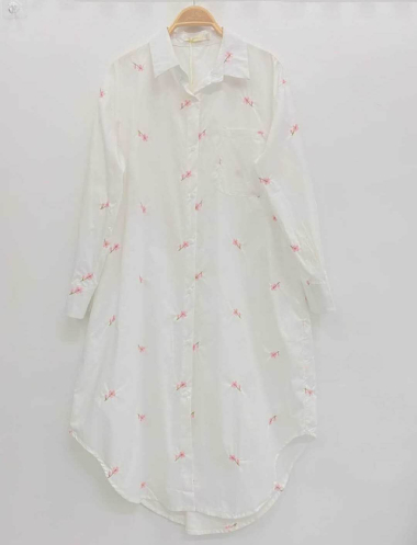 Großhändler LUZABELLE - Hemdblusenkleid mit Blumendruck