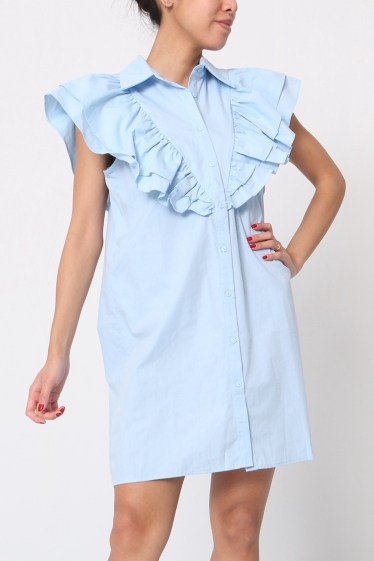Wholesaler LUZABELLE - Ruffled poplin dress
