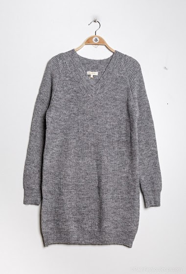 Wholesaler LUZABELLE - Sweater dress with V neck