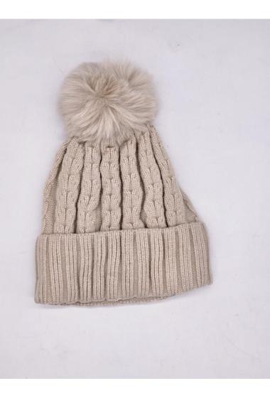 Bonnet Femme Palerme Pompon Beige - Traclet - Traclet Reference