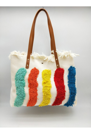 Großhändler LX Moda - Damen-Einkaufstasche mit Regenbogenmuster