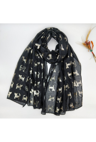 Großhändler LX Moda - Glänzender Schal mit Muster