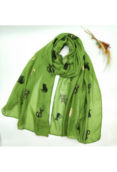 Wholesaler LX Moda - Shiny scarf with heartpattern