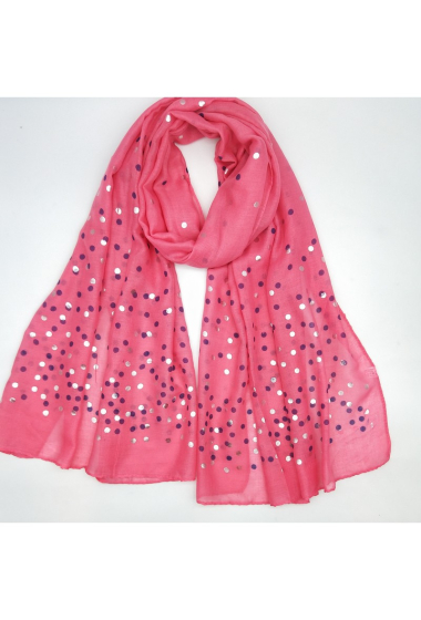 Wholesaler LX Moda - shiny scarf with circle pattern