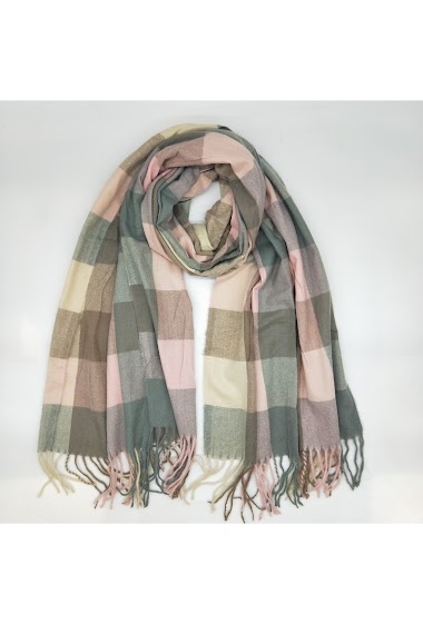 Mayorista LX Moda - Winter scarf for women with checkered pattern