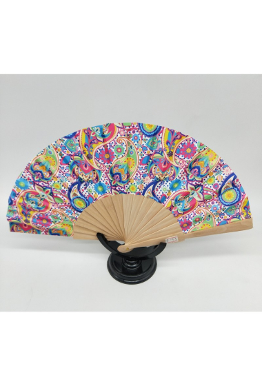 Wholesaler LX Moda - Wooden fan with pattern