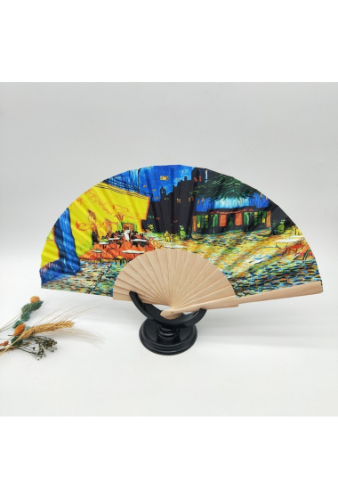 Wholesaler LX Moda - Liberty wood fan pattern (Pack of 12 pcs mixed color)