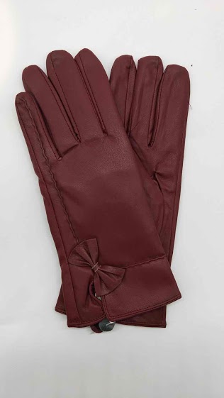 Wholesaler LX Moda - WOMEN'S SYNTHETIC GLOVES WITH BOWS