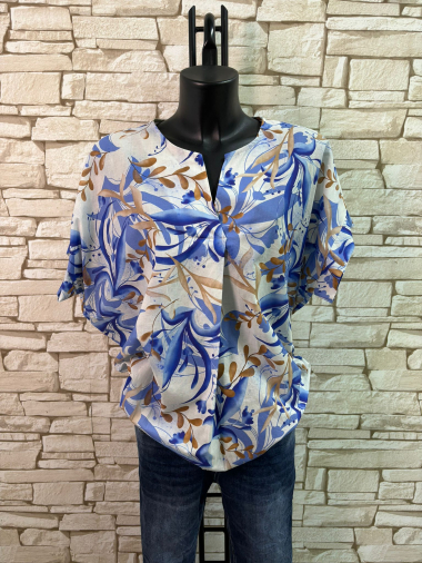 Grossiste LYCHI - blouse en coton imprimé