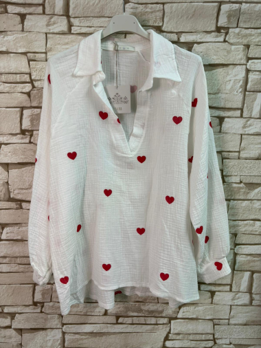 Grossiste LYCHI - blouse en gaze coton