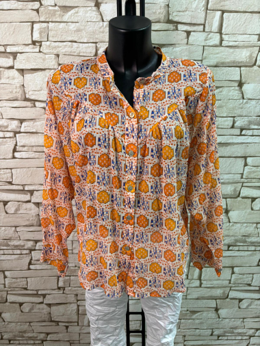 Grossiste LYCHI - chemise imprimé en voile coton