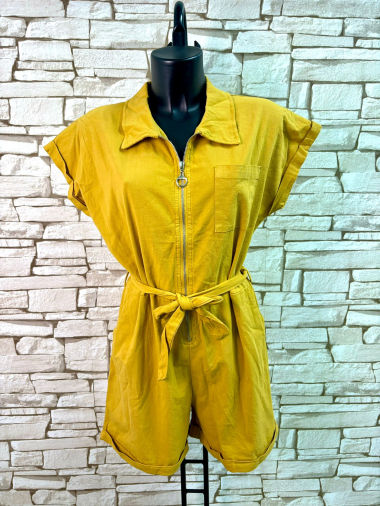 Wholesaler LYCHI - Linen and cotton short jumpsuit