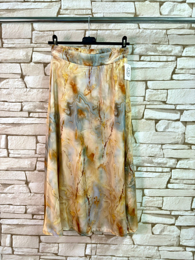 Wholesaler LYCHI - printed satin viscose skirt