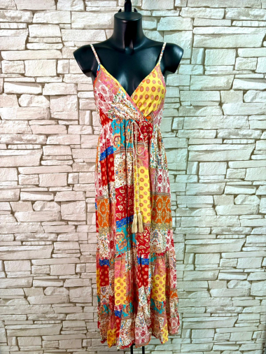 Großhändler LYCHI - Kleid mit verstellbaren Trägern aus Viskose