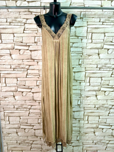 Großhändler LYCHI - Kleid aus verblasster Viskose