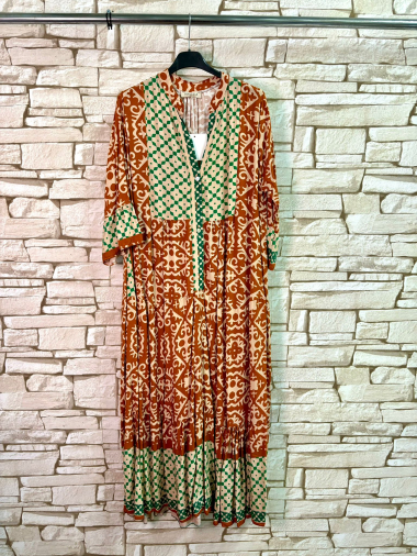Wholesaler LYCHI - Long printed viscose dress