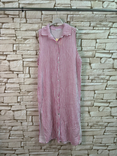 Wholesaler LYCHI - striped cotton gauze dress