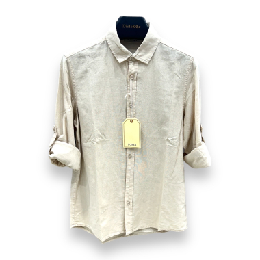 Mayorista Lysande - Camisa de algodón/lino con cuello mao
