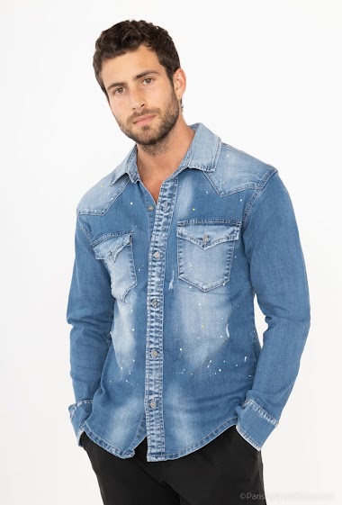 Grossiste Lysande - Chemise jeans homme
