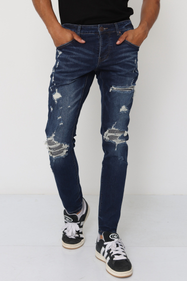 Großhändler Lysande - zerrissene dunkelblaue Jeans