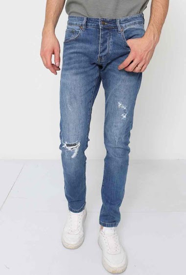 Wholesaler Lysande - Light blue ripped jeans