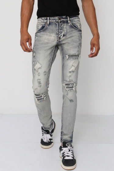 Wholesaler Lysande - Destroyed washed jeans