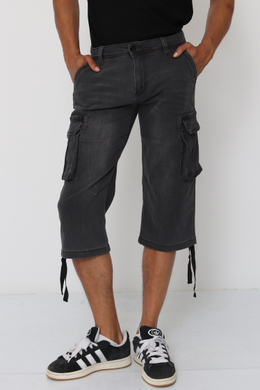 Wholesaler Lysande - Cropped denim cargo pants