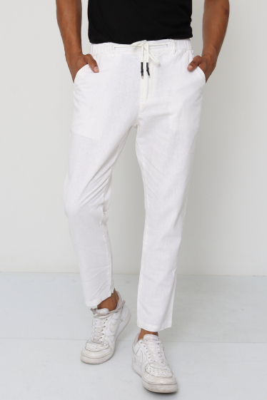 Wholesaler Lysande - cotton/linen pants with drawstring