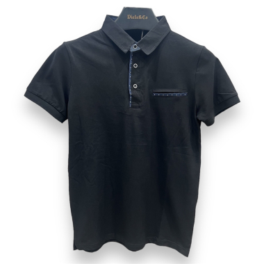 Wholesaler Lysande - plain polo shirt with collar and pocket detail