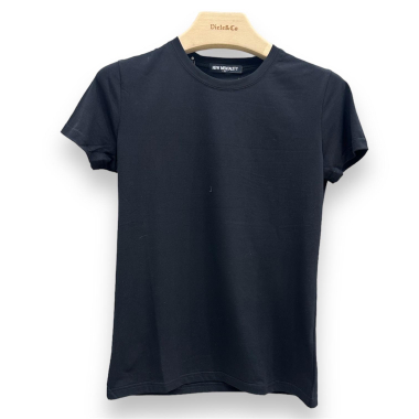 Großhändler Lysande - Einfarbiges T-Shirt mit Elasthan