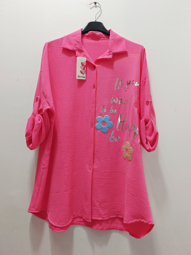 Wholesaler M.L Style - Chic and wide shirt with flowers