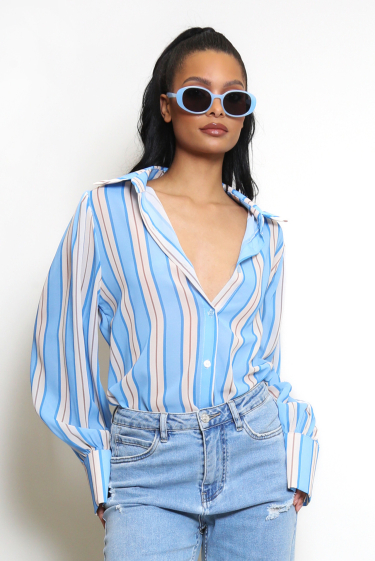 Wholesaler M.L Style - Flowing striped shirt