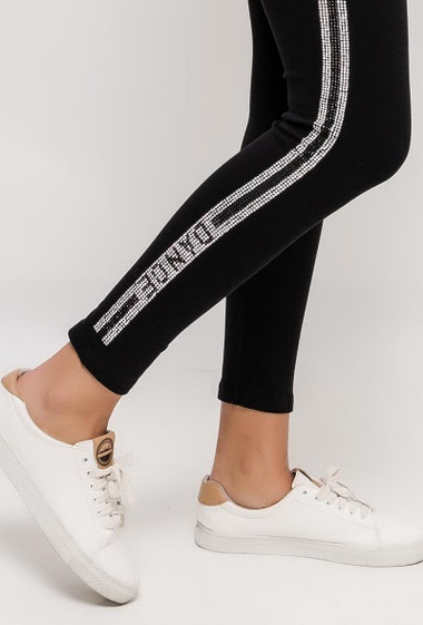 Wholesaler M.L Style - Leggings DANCE with strass side stripes