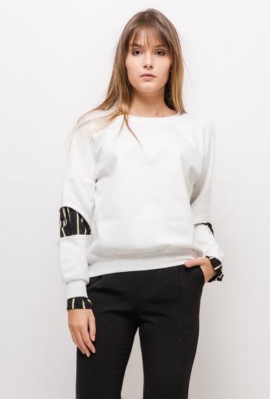 Großhändler M.L Style - Cut sleeve sweatshirt
