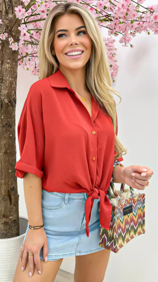 Wholesaler M.L Style - top blouse with bow
